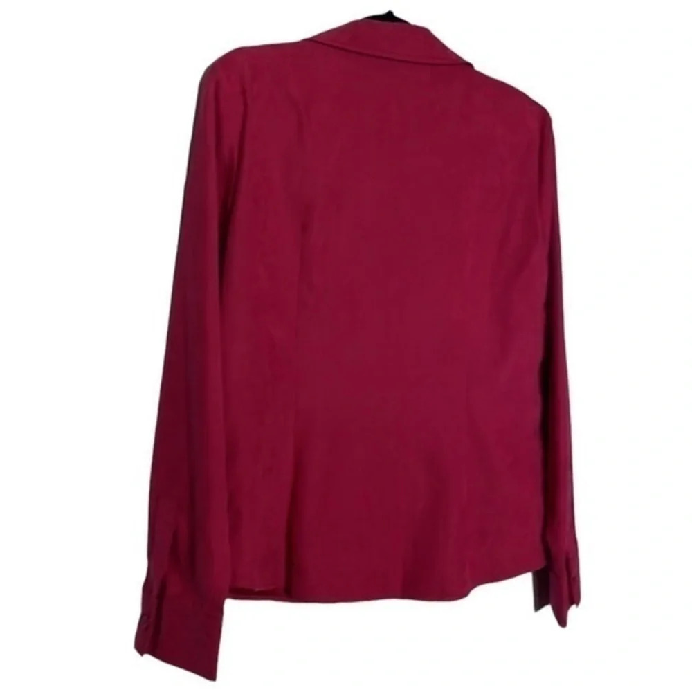 Talbots Red Button Down Blouse Size Medium (M) - image 2